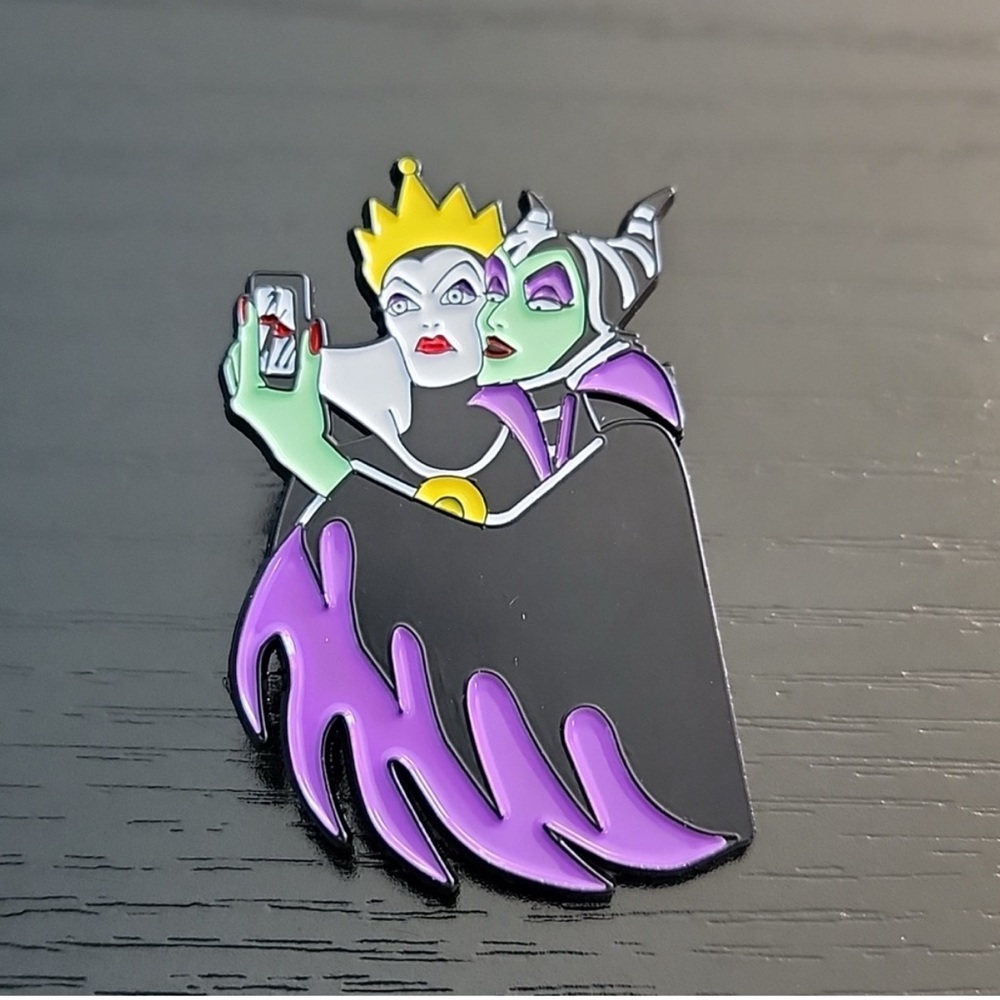 Disney's Malificent and Evil Queen "Selfie" Enamel Pin